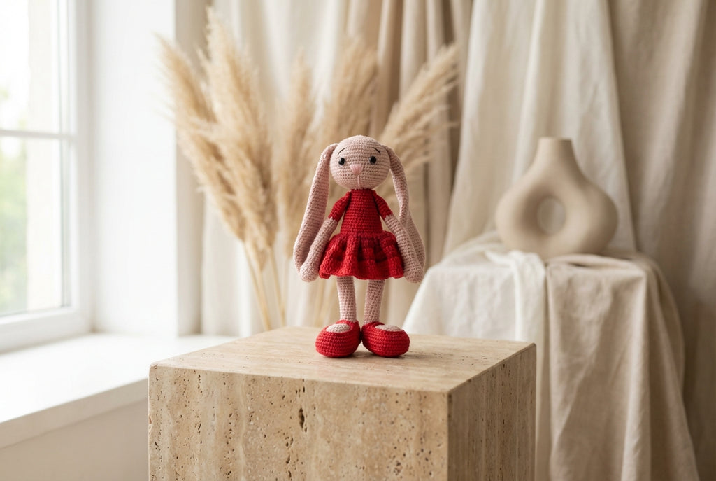 Rankų darbo zuikytė „Rožė“