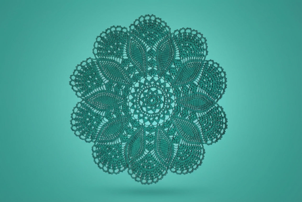 Nerta rankų darbo servetėlė (Ø 52 cm)