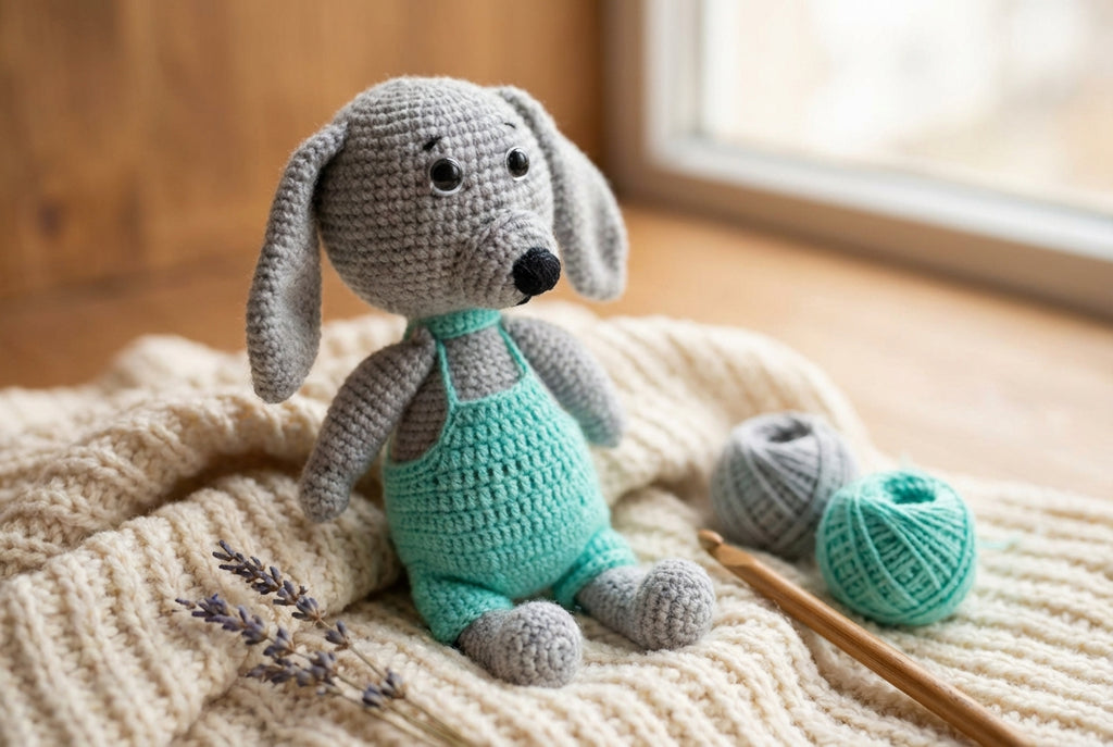 Rankų darbo šuniukas „Pukis“