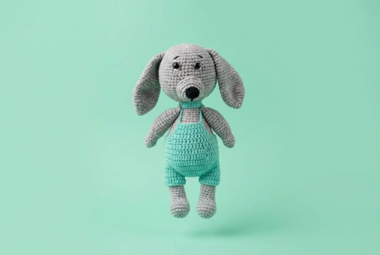 Rankų darbo šuniukas „Pukis“