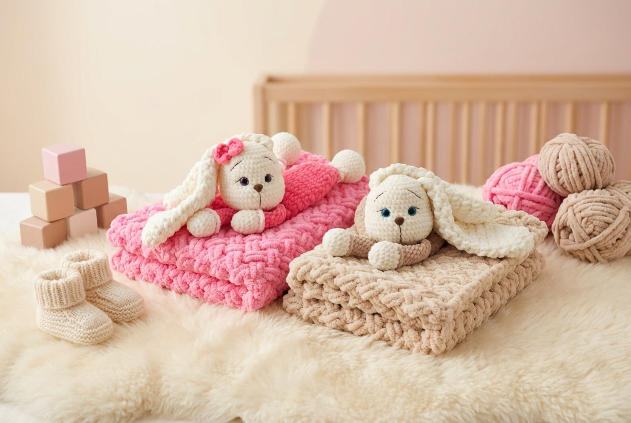 Kūdikių žaislų rinkiniai „Sapnų Zuikučiai“