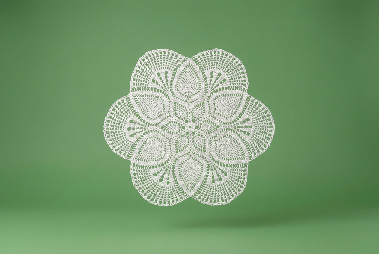 Nerta rankų darbo servetėlė (Ø 38 cm)