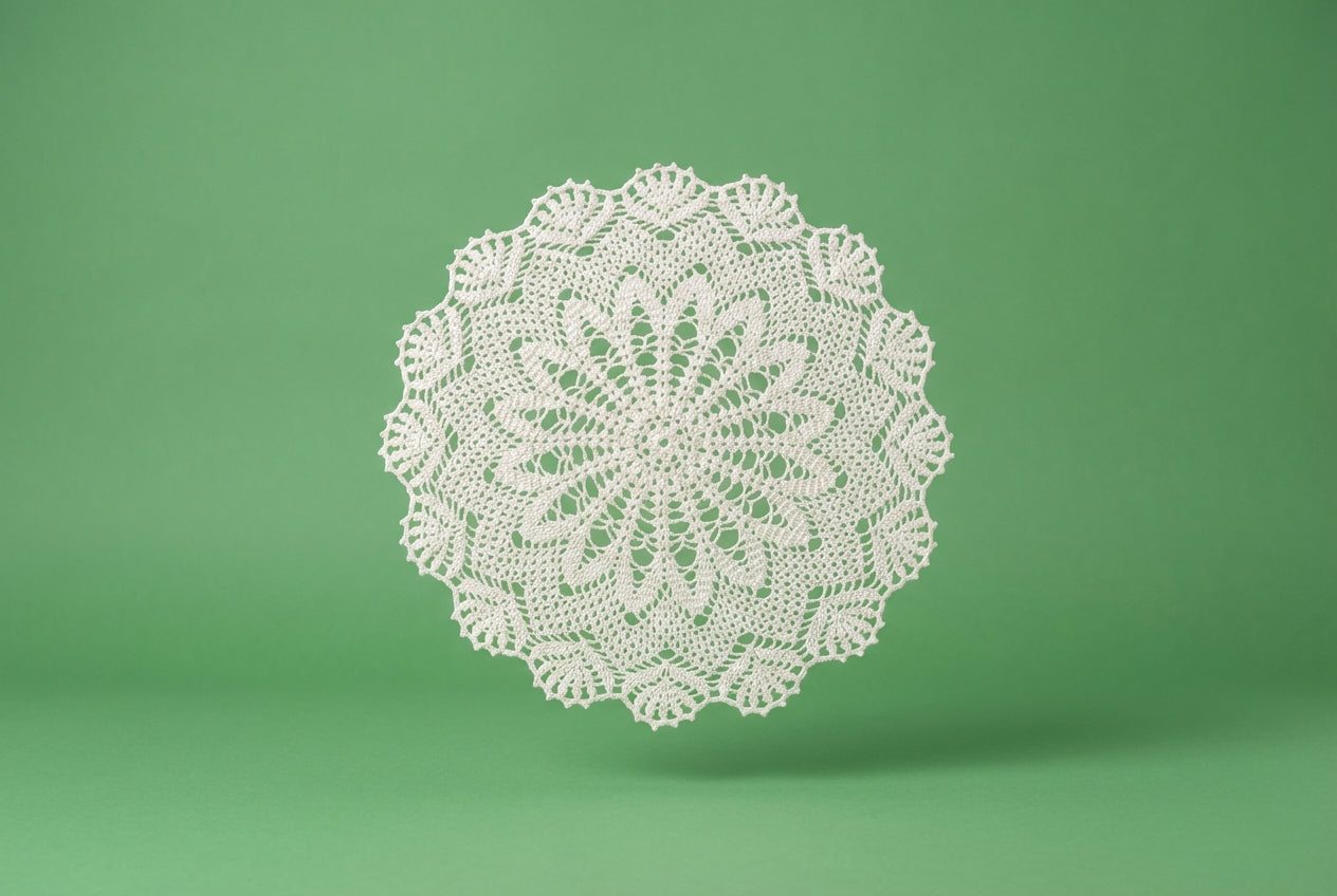 Nerta rankų darbo servetėlė (Ø 38 cm)