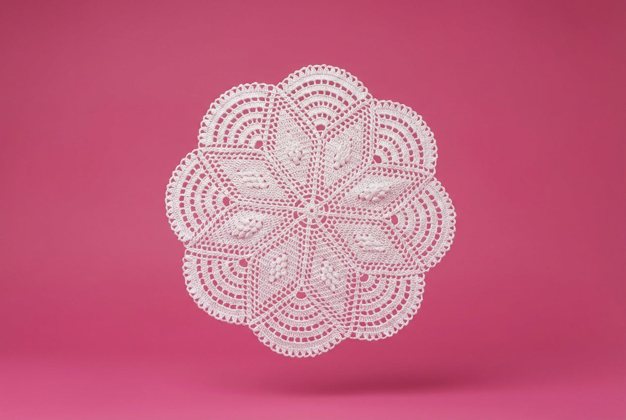 Nerta rankų darbo servetėlė (Ø 29 cm)