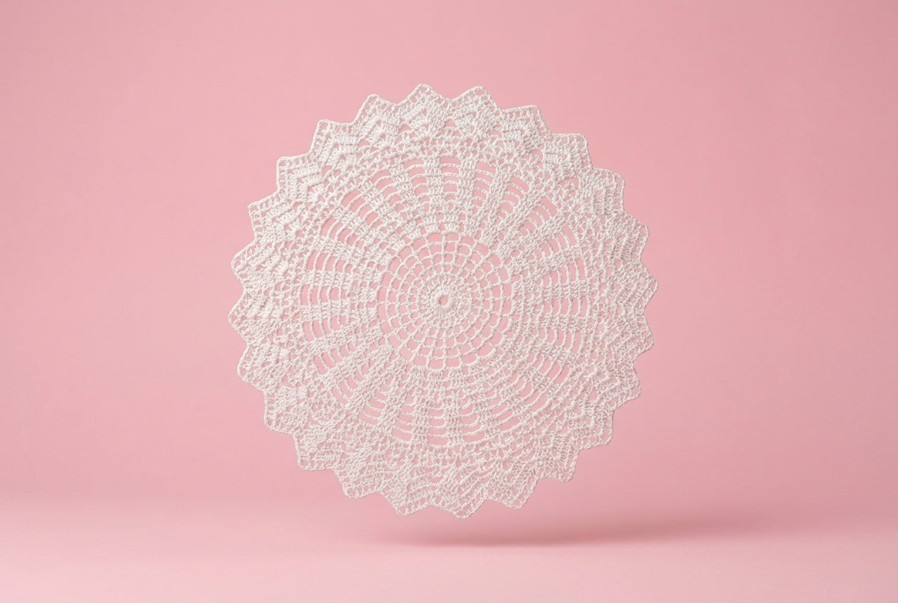 Nerta rankų darbo servetėlė (Ø 25 cm)