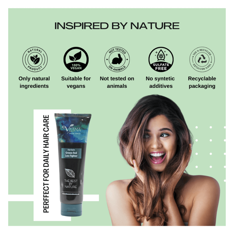 GREASE AND HAIR LOSS FIGHTER Skirtas slenkantiems ir besiriebaluojantiems plaukams