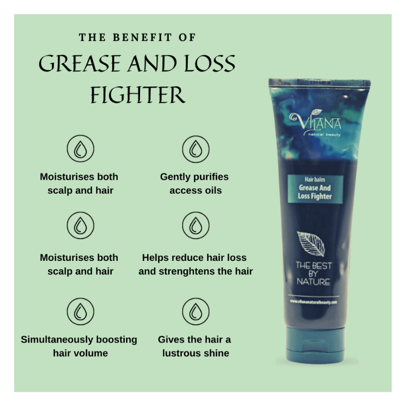 GREASE AND HAIR LOSS FIGHTER Skirtas slenkantiems ir besiriebaluojantiems plaukams