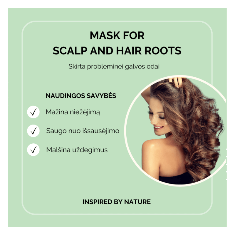 Kaukė Ggalvos odai ir šaknims: MASK FOR SCALP AND HAIR ROOTS