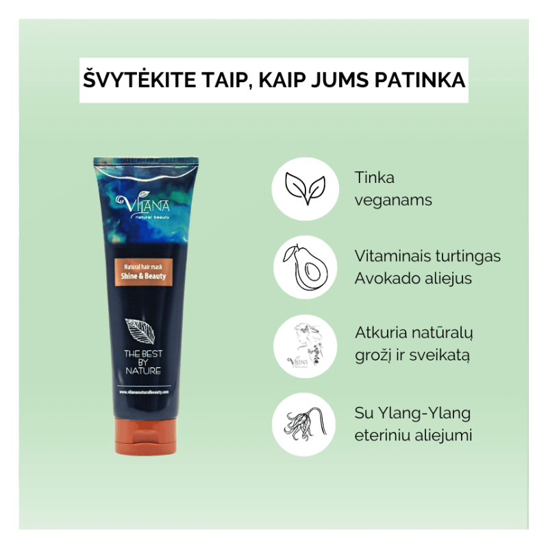 SHINE & BEAUTY Skirta sausiems, pažeistiems ir nusilpusiems plaukams